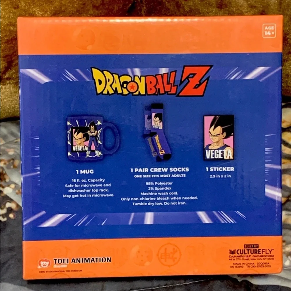DragonBall Z VEGETA Sock in a mug set collectible